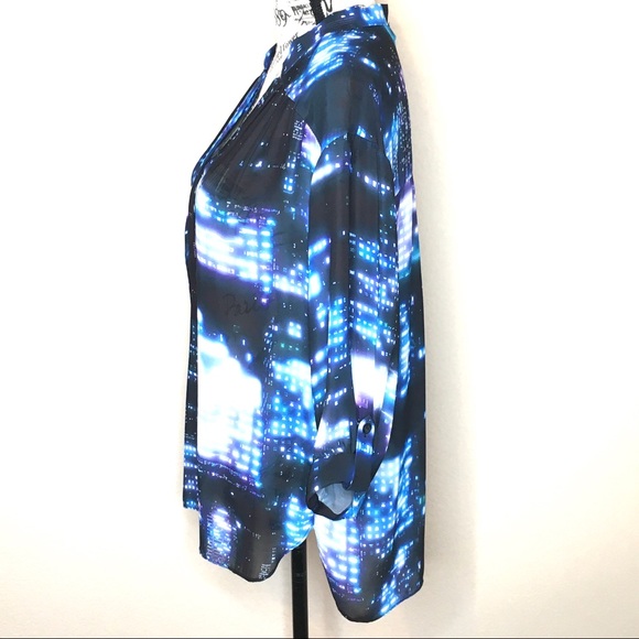 NWT Milly Katalina City Scape Blouse sz 8 - Picture 5 of 12